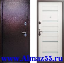 Входная дверь Квадра Беленый дуб