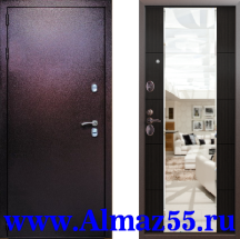 Входная дверь Квадра Зеркало Венге