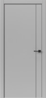 Дверь Лайн 1 Серый вертикаль. Чёрная ABS кромка.
