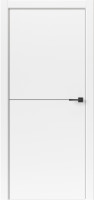 Дверь Лайн 1 Белый горизонт. Чёрная ABS кромка.