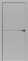 Дверь Лайн 1 Серый горизонт. Чёрная ABS кромка.