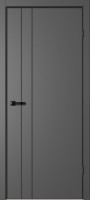 Дверь межкомнатная с чёрной алюминиевой кромкой | Дверь NEO 2 Графит Эмалит