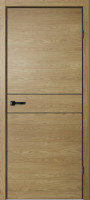 Дверь межкомнатная с чёрной алюминиевой кромкой | Дверь NEO 3 Дуб европейский