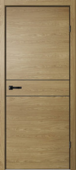 Дверь межкомнатная с чёрной алюминиевой кромкой | Дверь NEO 3 Дуб европейский