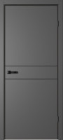 Дверь межкомнатная с чёрной алюминиевой кромкой | Дверь NEO 3 Графит Эмалит