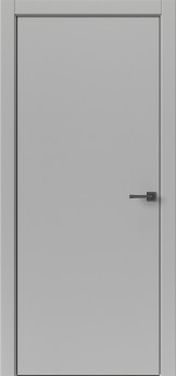 Дверь Прима Серый ПВХ. Серая ABS кромка.