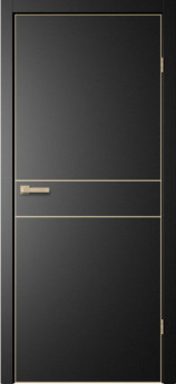 Дверь межкомнатная с алюминиевой золотой кромкой | Дверь TR 03 Титан